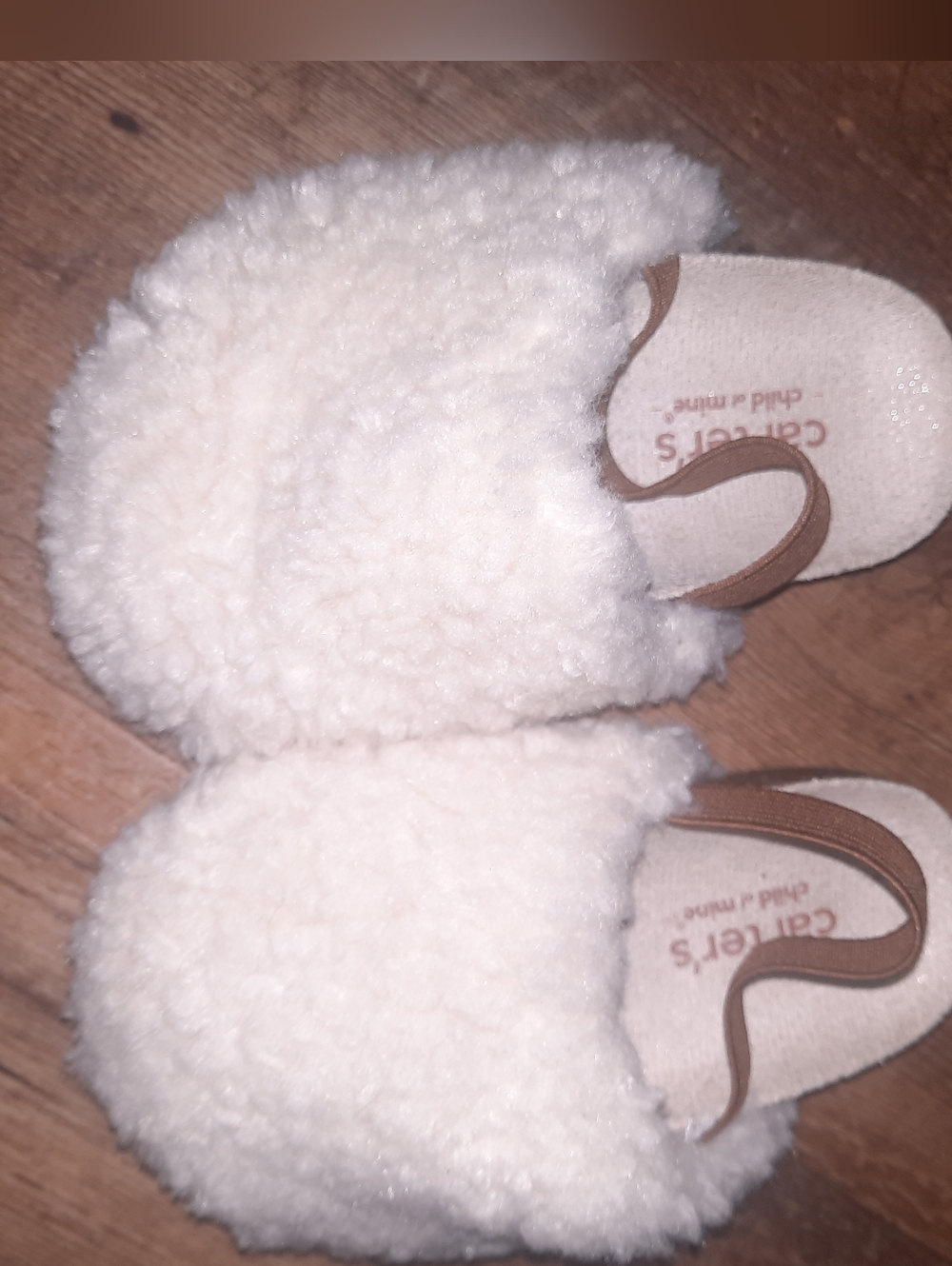 Carters Child Of Mine Cozy Cream Sherpa Slip-On Clogs